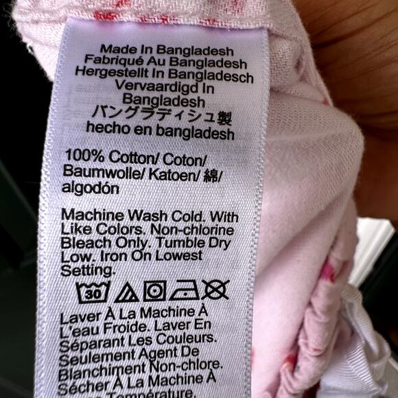 J. Crew Factory Sz XXS Pink Flannel Pajama Pants w/ Holiday Print Cozecore Soft - Picture 6 of 6